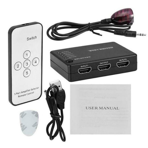AkoMatial 5 Port HDMI 1080P Splitter Switch Selector Switcher Hub with Remote for HDTV AkoMatial 5 Port HDMI 1080P Splitter Switch Selector Switcher Hub with Remote for HDTV